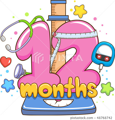 Check Up Twelve Months Illustration 48768742