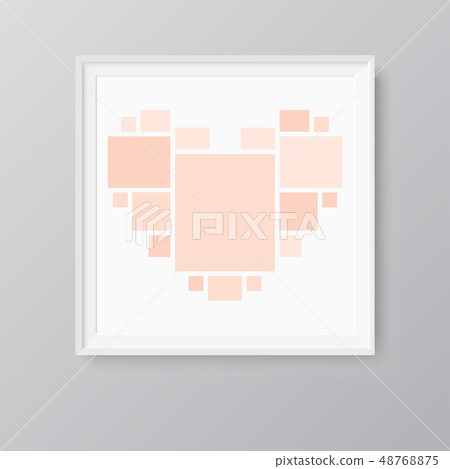Vector heart symbol collage eighteen frames photos Vector heart symbol collage eighteen frames photos 48768875