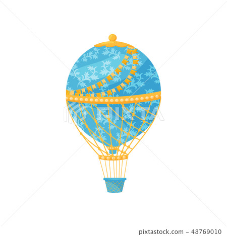 Hot air balloon concept. Vector flat illustration. - Stock Illustration ...