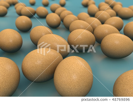 3d rendering Easter holiday composition, greeting 48769896