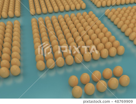 3d rendering Easter holiday composition, greeting 48769909