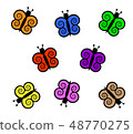Colorful butterflies illustration 48770275