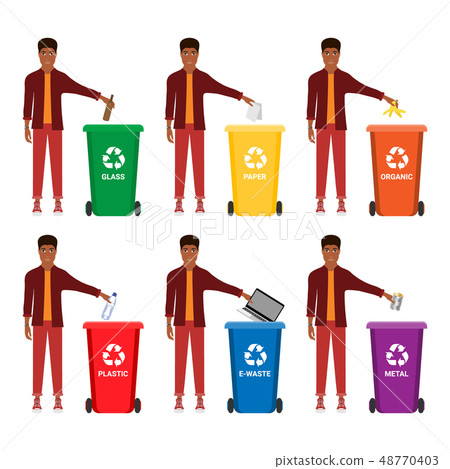 Garbage can, waste bin, trash container, dumpster infographic. Keep clean or do not litter, concept Garbage can, waste bin, trash container, dumpster infographic. Keep clean or do not litter, concept 48770403