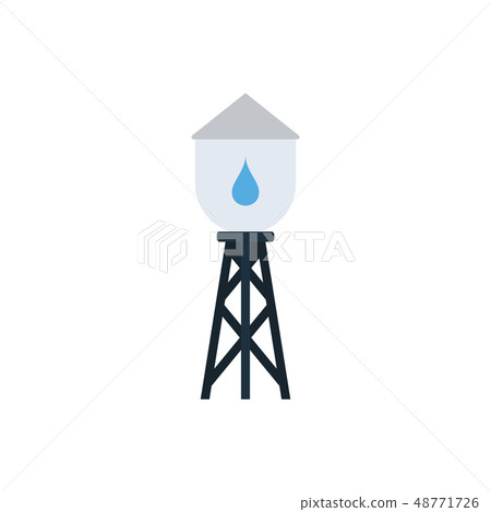 Water tower icon Water tower icon 48771726