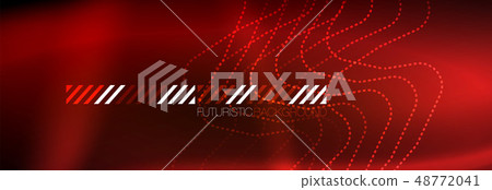 Neon glowing techno lines, hi-tech futuristic abstract background template with square shapes Neon glowing techno lines, hi-tech futuristic abstract background template with square shapes 48772041