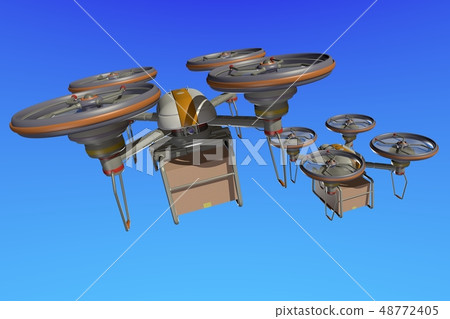 Drone delivery image (formation flight version) 48772405