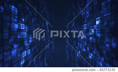 Abstract digital graphic flashing rectangle grid Abstract digital graphic flashing rectangle grid 48773230