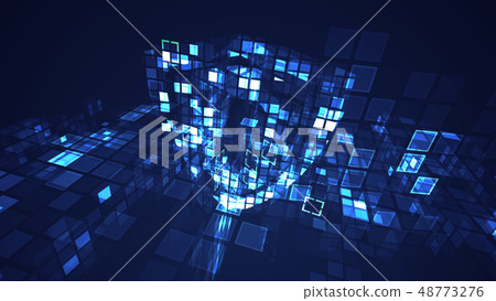 Abstract digital cyber protection security concept Abstract digital cyber protection security concept 48773276