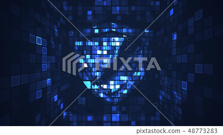 Abstract digital cyber protection security concept Abstract digital cyber protection security concept 48773283