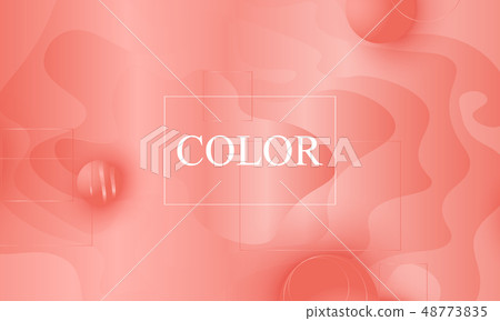 Coral color background. Fluid shapes pattern. Coral color background. Fluid shapes pattern. 48773835