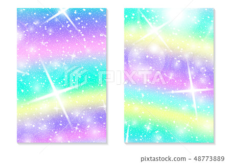 Unicorn rainbow background. Holographic sky Unicorn rainbow background. Holographic sky 48773889