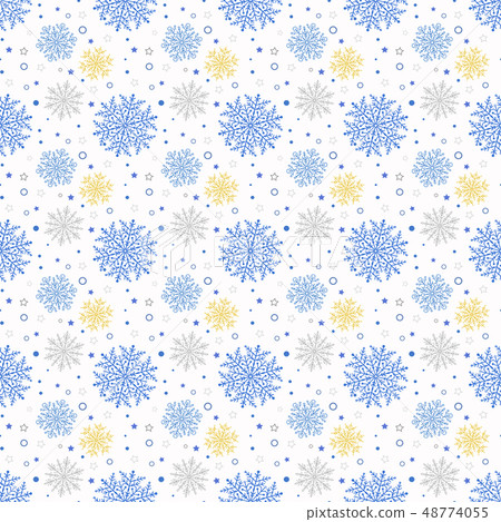 Seamless Vector Background With Snowflakes - Stock Illustration ...