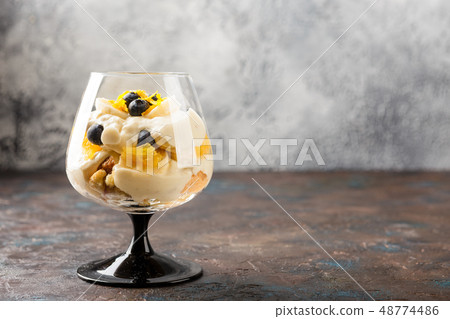 Healthy layered dessert trifle Healthy layered dessert trifle 48774486