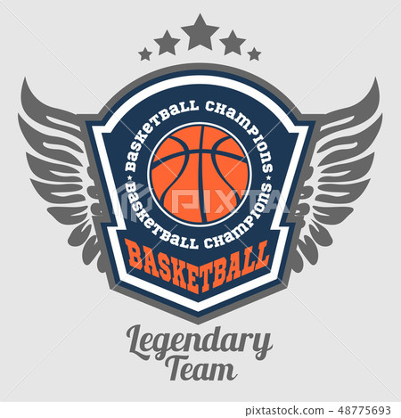 Basketball championship - vector emblem for t-shirt Basketball championship - vector emblem for t-shirt 48775693