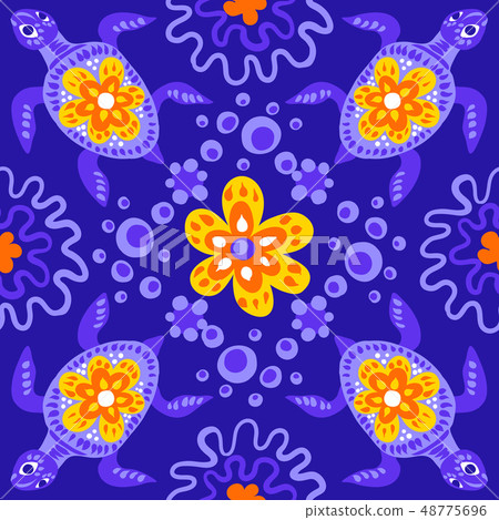 Mexican talavera ceramic tile pattern. Mexican talavera ceramic tile pattern. 48775696