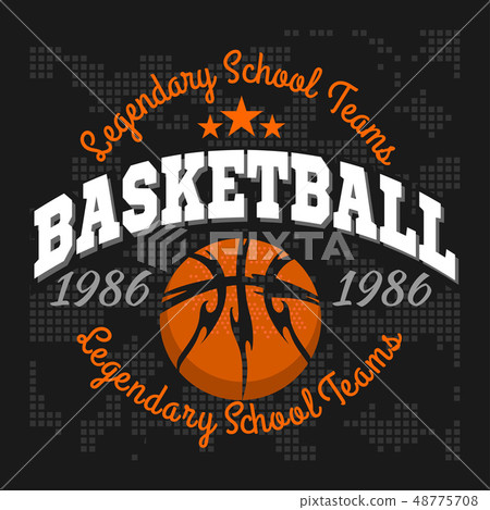 Basketball emblem for T-shirts, Posters, Banners, Prints Basketball emblem for T-shirts, Posters, Banners, Prints 48775708