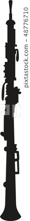 Oboe silhouette Oboe silhouette 48776710