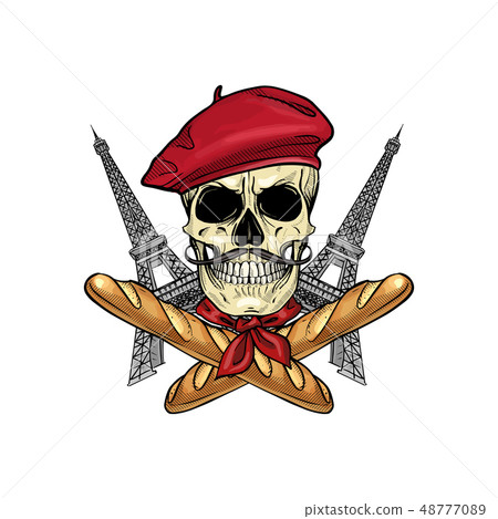 Sketch, french skull 48777089