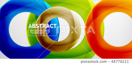 Colorful vector rings geometric abstract... - Stock Illustration ...