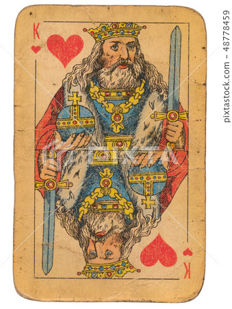 King of Hearts old grunge soviet style playing King of Hearts old grunge soviet style playing 48778459