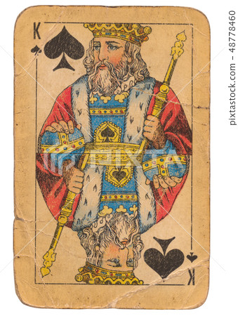 King of Spades old grunge soviet style playing King of Spades old grunge soviet style playing 48778460