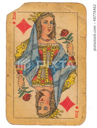 Queen of Diamonds old grunge soviet style playing 48778462