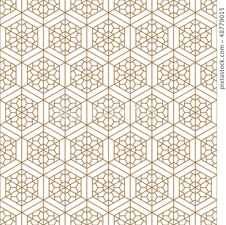 Japanese seamless pattern in style woodwork kumiko Japanese seamless pattern in style woodwork kumiko 48779015
