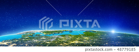 East Europe at night East Europe at night 48779185