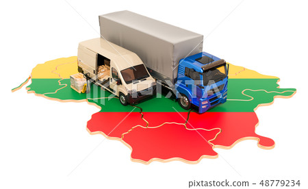 Shipping and Delivery in Lithuania concept, 3D 48779234