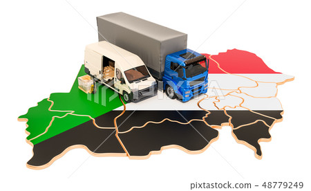 Shipping and Delivery in Sudan concept, 3D 48779249