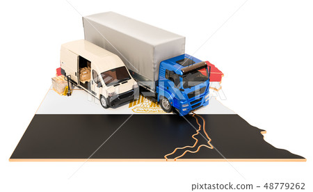 Shipping and Delivery in Egypt concept, 3D Shipping and Delivery in Egypt concept, 3D 48779262