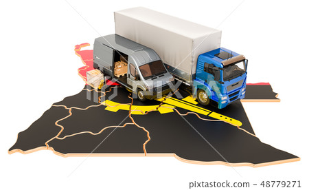 Shipping and Delivery in Angola concept, 3D Shipping and Delivery in Angola concept, 3D 48779271