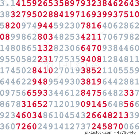 Pi numbers mathematics - Stock Illustration [48780440] - PIXTA