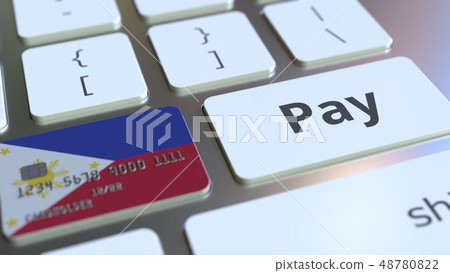 Bank card featuring flag of Philippines as a... - Stock Illustration ...