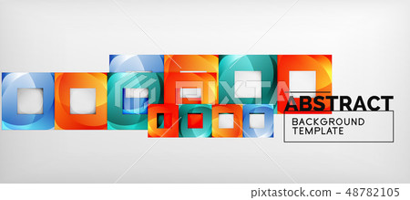 Background with color squares composition, modern geometric abstraction design for poster, cover Background with color squares composition, modern geometric abstraction design for poster, cover 48782105