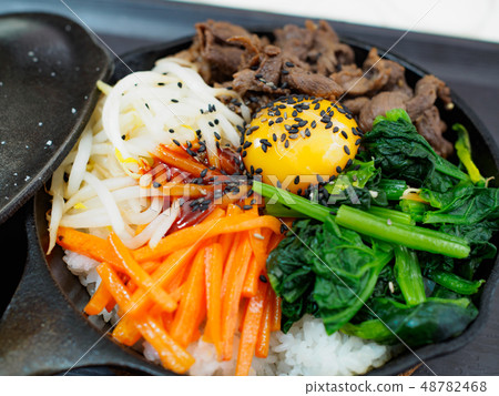Bibimbap with skillet Bibimbap with skillet 48782468