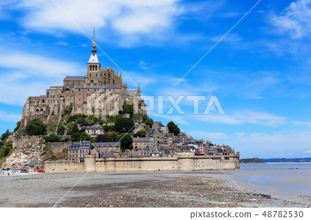Mont Saint Michel and the blue sky Mont Saint Michel and the blue sky 48782530