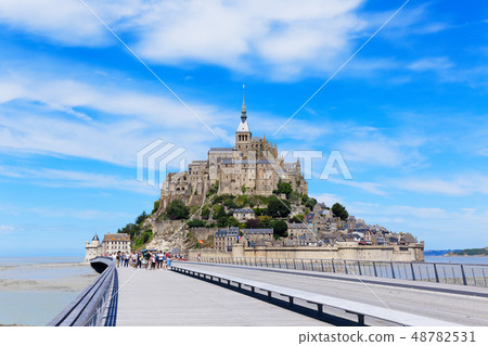 Mont Saint Michel and the blue sky Mont Saint Michel and the blue sky 48782531