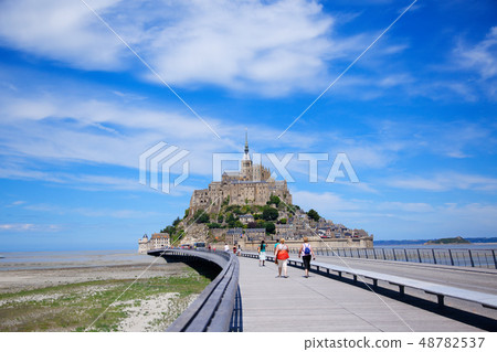 Mont Saint Michel and the blue sky Mont Saint Michel and the blue sky 48782537