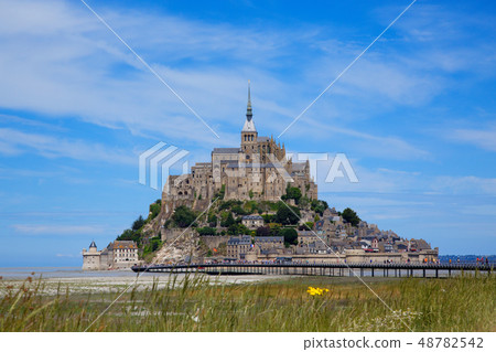 Mont Saint Michel and the blue sky Mont Saint Michel and the blue sky 48782542