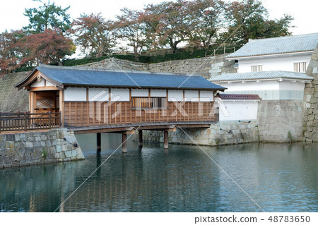 Fukui Castle on the corridor bridge 48783650