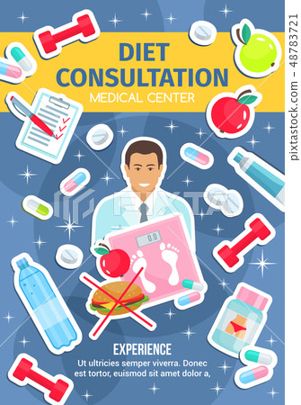 Dietitian doctor and dietetics medical center 48783721