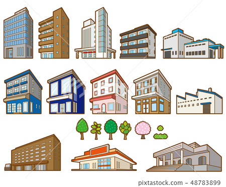 各种建筑物的立体插图 图库插图 4879