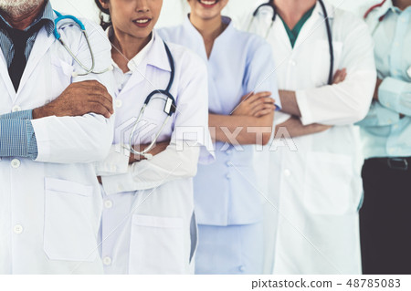Healthcare people group working in hospital. 48785083
