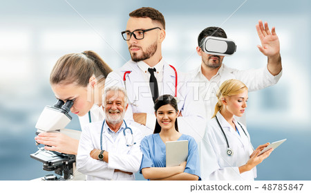 Medical and healthcare doctor people group. Medical and healthcare doctor people group. 48785847