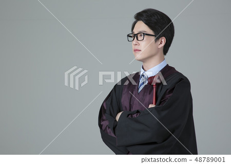 Portrait of a male judge isolated on gray background 036 Portrait of a male judge isolated on gray background 036 48789001