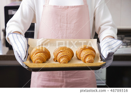 Homemade pastry for Bakery concept, baking in the kitchen and ingredients for baking- eggs,flour,sugar,butter and milk. 151 48789316