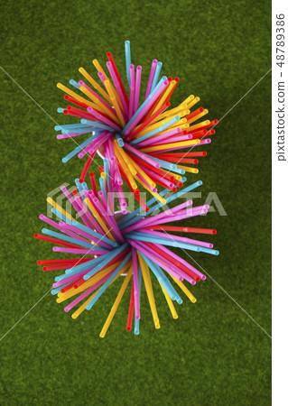 Recycling concept, Garbage for recycling with recycling symbol. Environmental protection concept photo. 128 48789386