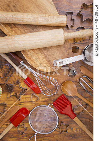 Homemade pastry for Bakery concept, baking in the kitchen and ingredients for baking- eggs,flour,sugar,butter and milk. 022 48789514