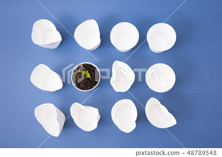 Recycling concept, Garbage for recycling with recycling symbol. Environmental protection concept photo. 109 48789548